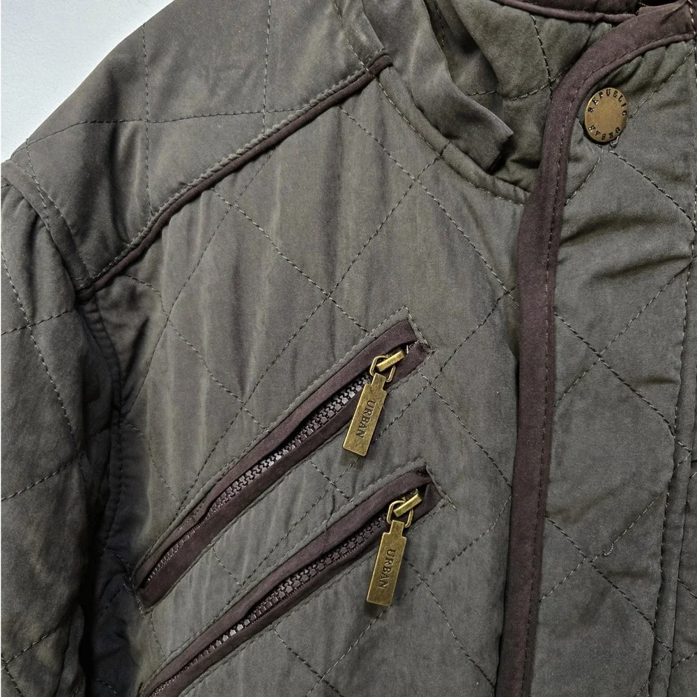 Mens XL Quilted Barn Chore Field Jacket Coat‎ Brown Equestrian Hunting Heritage